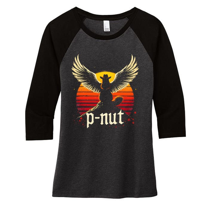 Justice For Peanut P’Nut Pnut Squirrel Lover Women's Tri-Blend 3/4-Sleeve Raglan Shirt