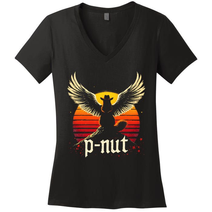 Justice For Peanut P’Nut Pnut Squirrel Lover Women's V-Neck T-Shirt