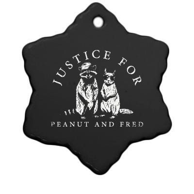 Justice For Peanut And Fred Animal Rights Activism Ceramic Star Ornament