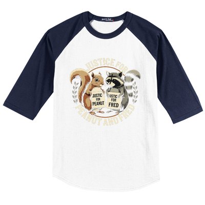 Justice For Peanut And Fred Peanut Squirrel Fred Raccoon Baseball Sleeve Shirt