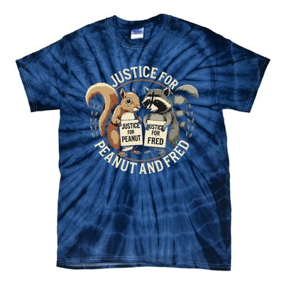 Justice For Peanut And Fred Peanut Squirrel Fred Raccoon Tie-Dye T-Shirt