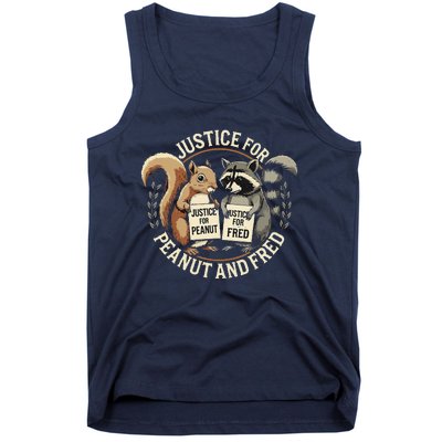 Justice For Peanut And Fred Peanut Squirrel Fred Raccoon Tank Top