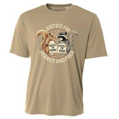 Justice For Peanut And Fred Peanut Squirrel Fred Raccoon Cooling Performance Crew T-Shirt