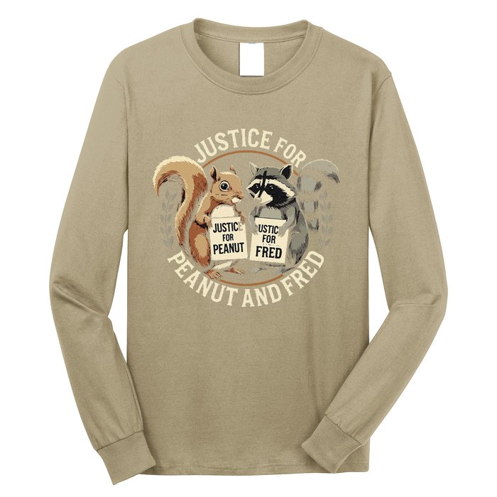 Justice For Peanut And Fred Peanut Squirrel Fred Raccoon Long Sleeve Shirt