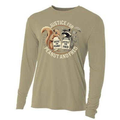 Justice For Peanut And Fred Peanut Squirrel Fred Raccoon Cooling Performance Long Sleeve Crew