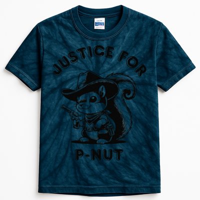 Justice For Pnut Special Squirrel Pnut Squirrel Kids Tie-Dye T-Shirt