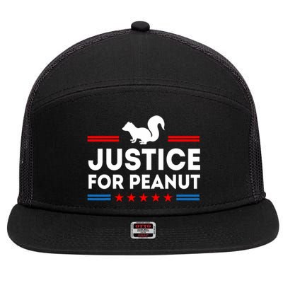 Justice For Peanut The Squirrels 2024 7 Panel Mesh Trucker Snapback Hat