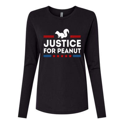 Justice For Peanut The Squirrels 2024 Womens Cotton Relaxed Long Sleeve T-Shirt