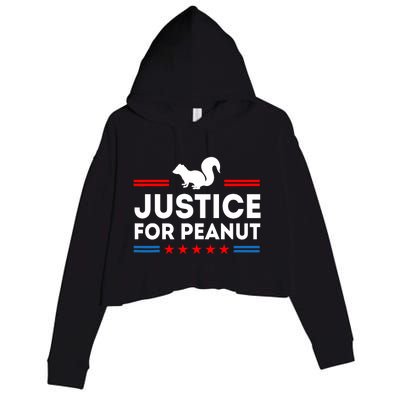 Justice For Peanut The Squirrels 2024 Crop Fleece Hoodie