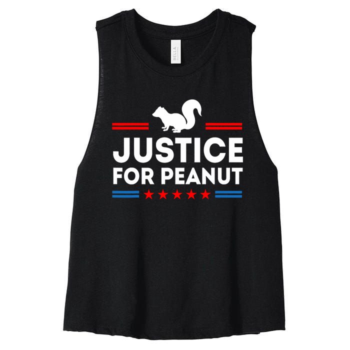 Justice For Peanut The Squirrels 2024 Women's Racerback Cropped Tank