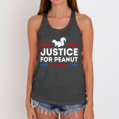 Justice For Peanut The Squirrels 2024 Women's Knotted Racerback Tank