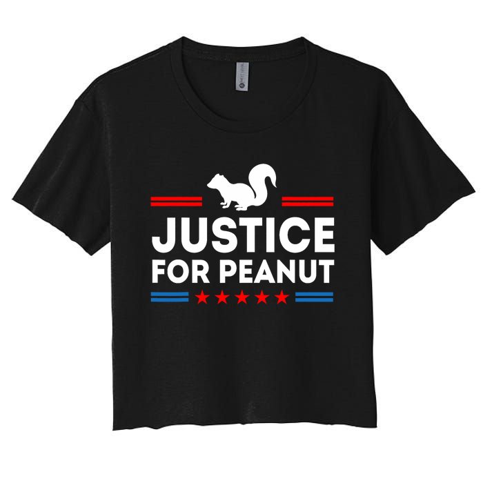 Justice For Peanut The Squirrels 2024 Women's Crop Top Tee