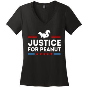 Justice For Peanut The Squirrels 2024 Women's V-Neck T-Shirt