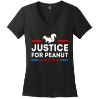 Justice For Peanut The Squirrels 2024 Women's V-Neck T-Shirt