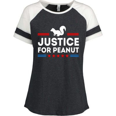 Justice For Peanut The Squirrels 2024 Enza Ladies Jersey Colorblock Tee