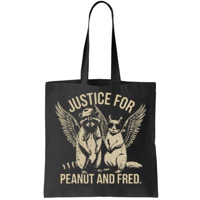 Justice For Peanut And Fred Peanut Squirrel Fred Raccoon Tote Bag