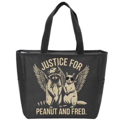 Justice For Peanut And Fred Peanut Squirrel Fred Raccoon Zip Tote Bag