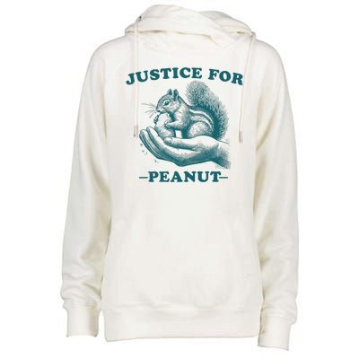 Justice For Peanut The Squirrel Peanut Squirrel Womens Funnel Neck Pullover Hood