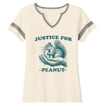 Justice For Peanut The Squirrel Peanut Squirrel Ladies Halftime Notch Neck Tee