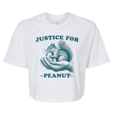 Justice For Peanut The Squirrel Peanut Squirrel Bella+Canvas Jersey Crop Tee