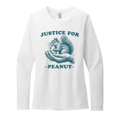 Justice For Peanut The Squirrel Peanut Squirrel Womens CVC Long Sleeve Shirt