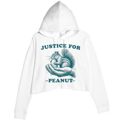 Justice For Peanut The Squirrel Peanut Squirrel Crop Fleece Hoodie