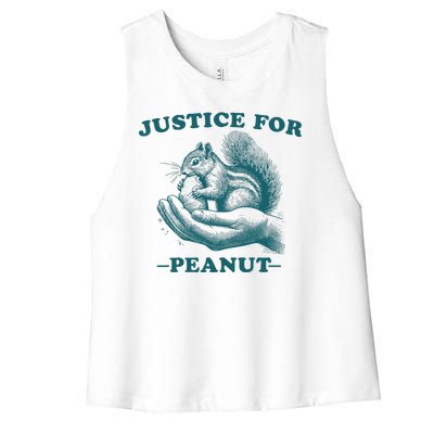 Justice For Peanut The Squirrel Peanut Squirrel Women's Racerback Cropped Tank