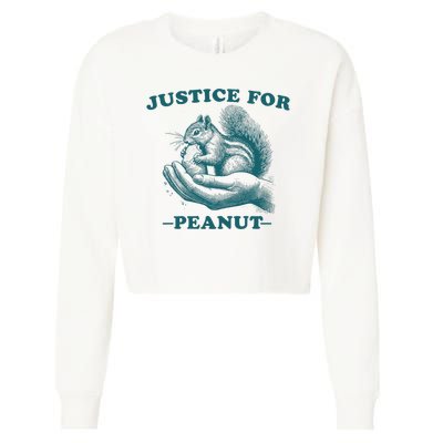 Justice For Peanut The Squirrel Peanut Squirrel Cropped Pullover Crew