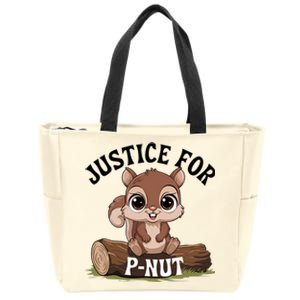 Justice For Pnut Special Squirrel . Pnut Justice Zip Tote Bag