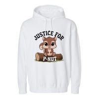 Justice For Pnut Special Squirrel . Pnut Justice Garment-Dyed Fleece Hoodie