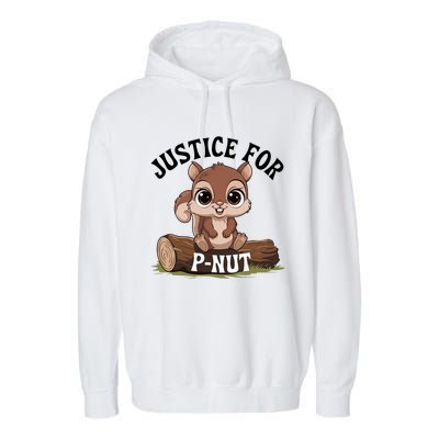 Justice For Pnut Special Squirrel . Pnut Justice Garment-Dyed Fleece Hoodie