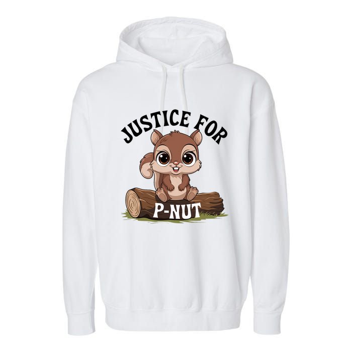 Justice For Pnut Special Squirrel . Pnut Justice Garment-Dyed Fleece Hoodie