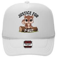 Justice For Pnut Special Squirrel . Pnut Justice High Crown Mesh Back Trucker Hat