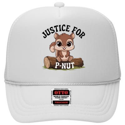 Justice For Pnut Special Squirrel . Pnut Justice High Crown Mesh Back Trucker Hat