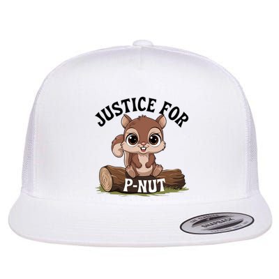 Justice For Pnut Special Squirrel . Pnut Justice Flat Bill Trucker Hat