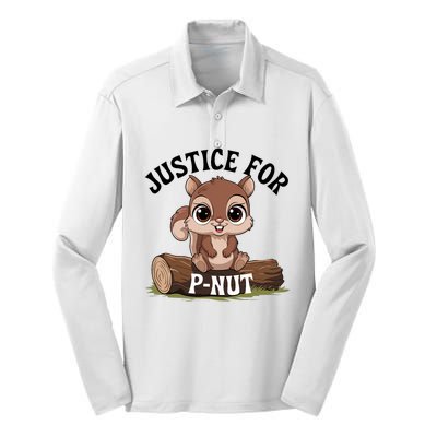 Justice For Pnut Special Squirrel . Pnut Justice Silk Touch Performance Long Sleeve Polo