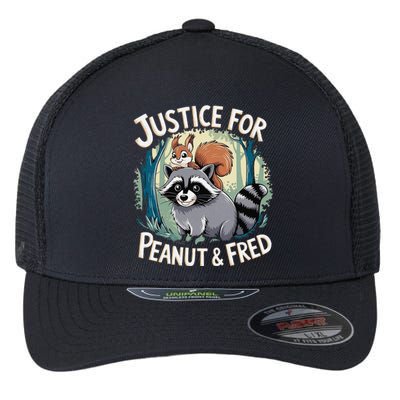 Justice For Peanut The Squirrel Funny Flexfit Unipanel Trucker Cap