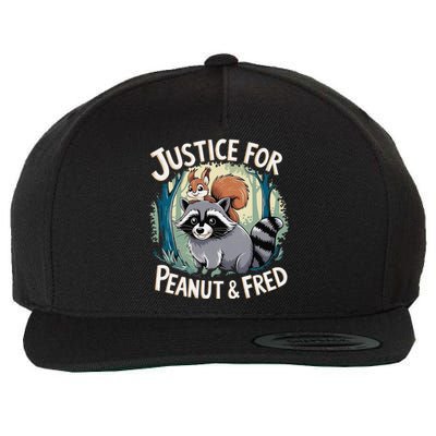 Justice For Peanut The Squirrel Funny Wool Snapback Cap