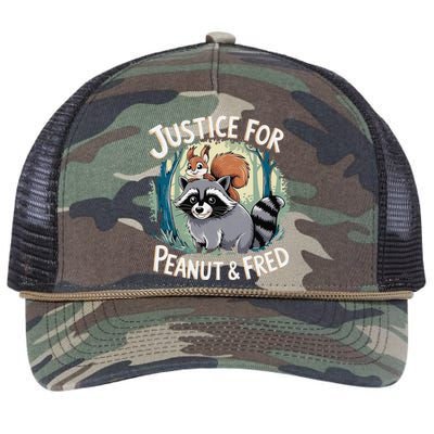 Justice For Peanut The Squirrel Funny Retro Rope Trucker Hat Cap