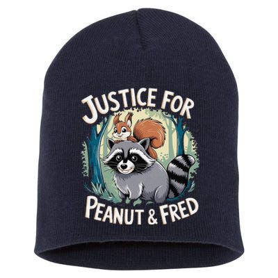 Justice For Peanut The Squirrel Funny Short Acrylic Beanie