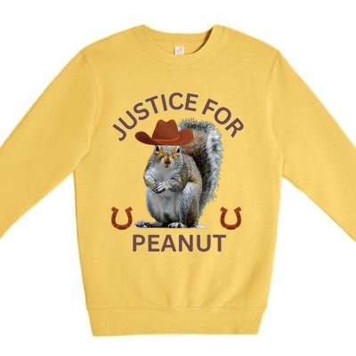 Justice For Peanut The Squirrelanimal Rights Support Premium Crewneck Sweatshirt