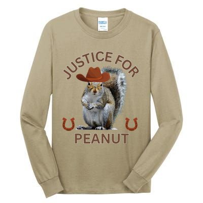 Justice For Peanut The Squirrelanimal Rights Support Tall Long Sleeve T-Shirt