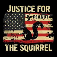 Justice For Peanut The Squirrel Peanut Squirrel Maga Drawstring Bag