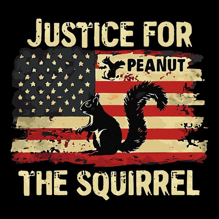 Justice For Peanut The Squirrel Peanut Squirrel Maga Drawstring Bag
