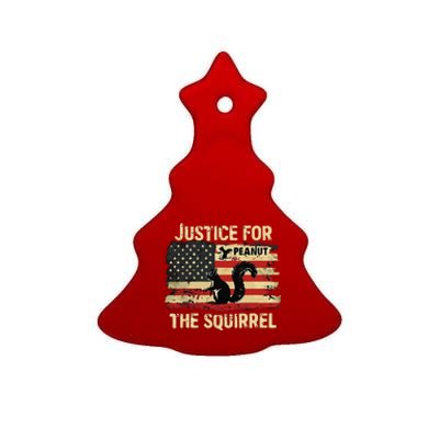 Justice For Peanut The Squirrel Peanut Squirrel Maga Ceramic Tree Ornament