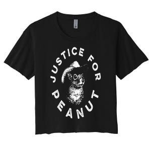 Justice For Peanut The Squirrel Peanut Squirrel Women's Crop Top Tee