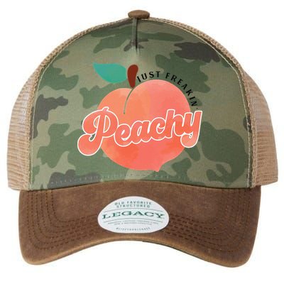 Just Freakin' Peachy Hippie Summer Apparel Tee Gift Legacy Tie Dye Trucker Hat