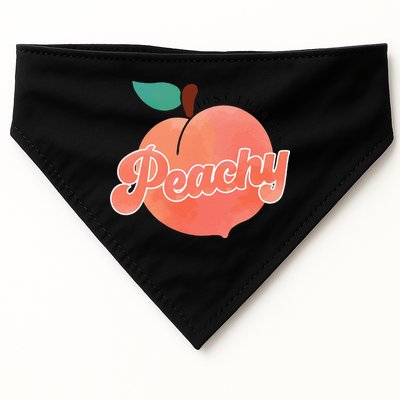 Just Freakin' Peachy Hippie Summer Apparel Tee Gift USA-Made Doggie Bandana