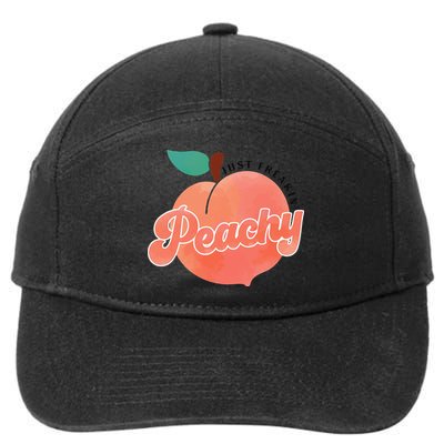 Just Freakin' Peachy Hippie Summer Apparel Tee Gift 7-Panel Snapback Hat