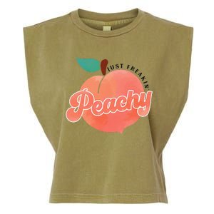 Just Freakin' Peachy Hippie Summer Apparel Tee Gift Garment-Dyed Women's Muscle Tee